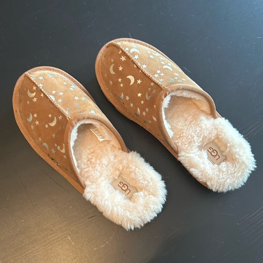 Ugg slippers with moons and stars